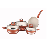 Beautiful aluminium marble coating cookware sets