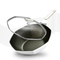 Non-stick Medical Stone Wok Octagonal Household Pan