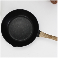 Medical Stone Color Deep Non-stick Wok