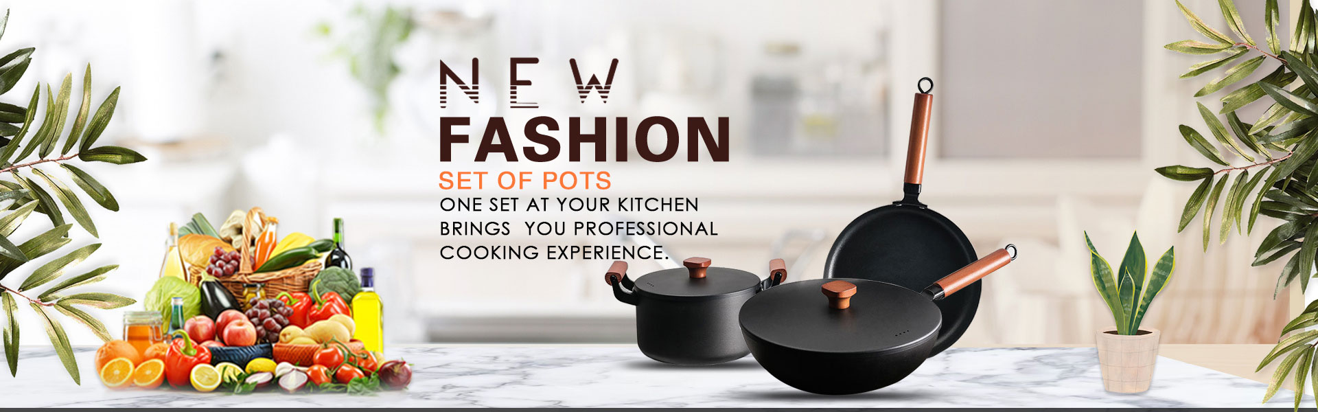 Aluminium non-stick cooking pot sets